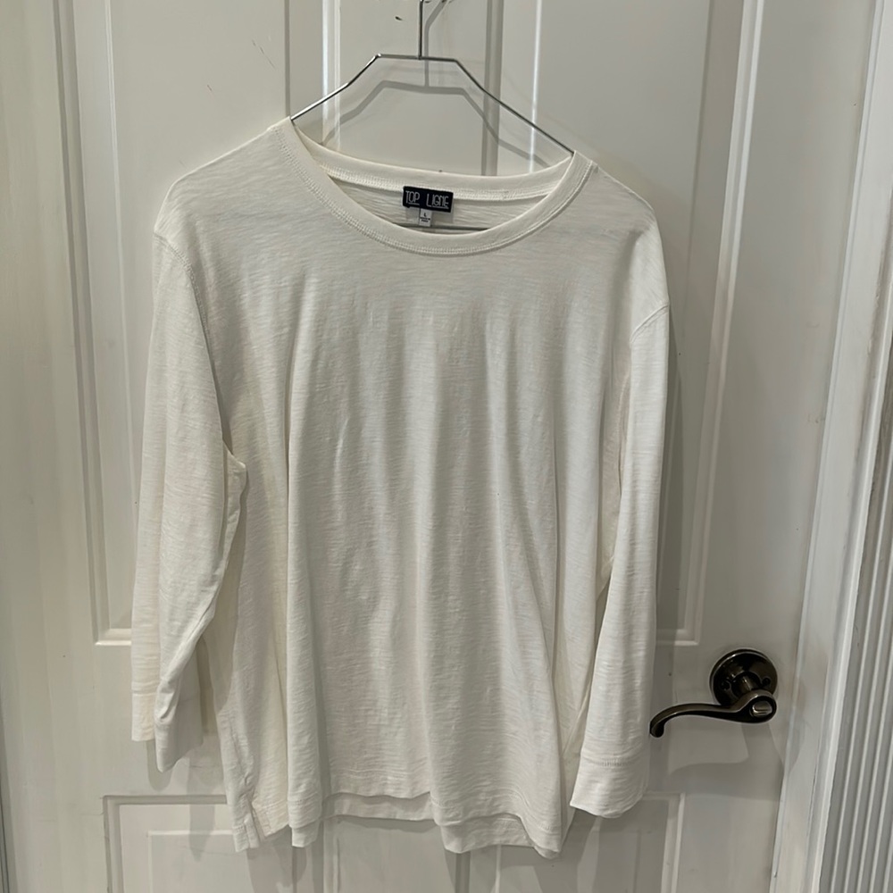 Top Ligne long sleeve white Peruvian cotton t shirt. Maybe worn once..